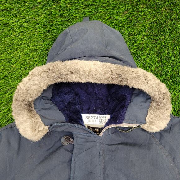 Vintage 70s Sears Parka Jacket Medium 23x30 Sherpa-Lined - Picture 9 of 16